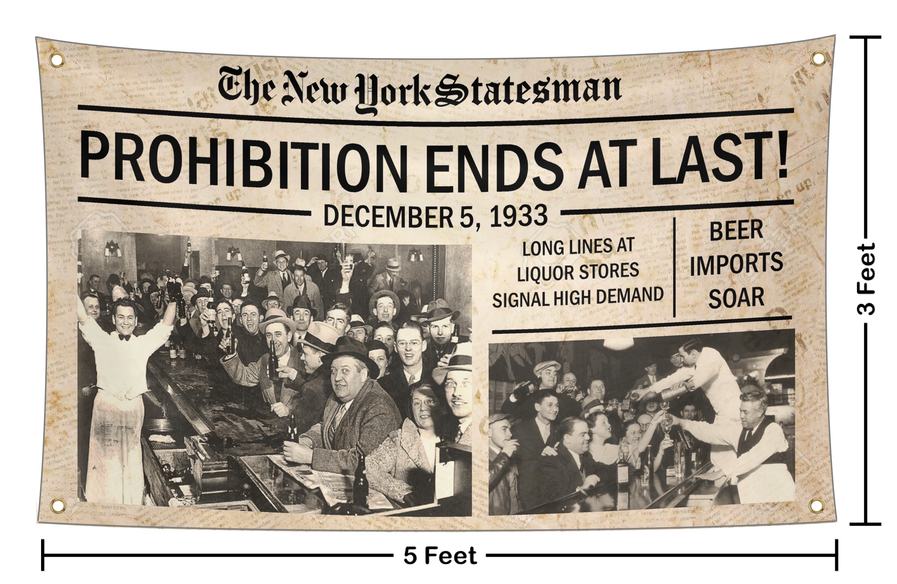 Prohibition Ends At Last Flag