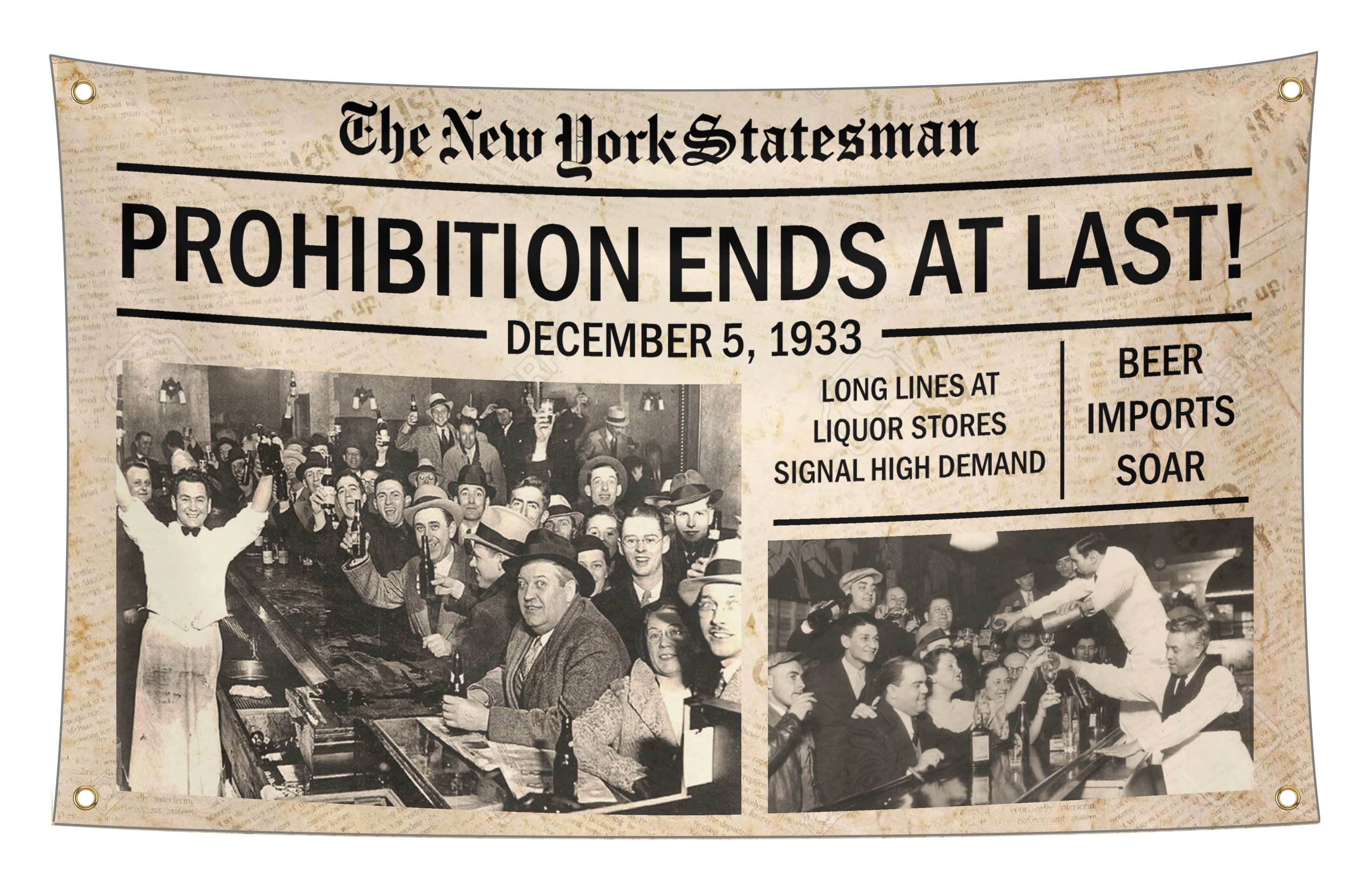 Prohibition Ends At Last Flag