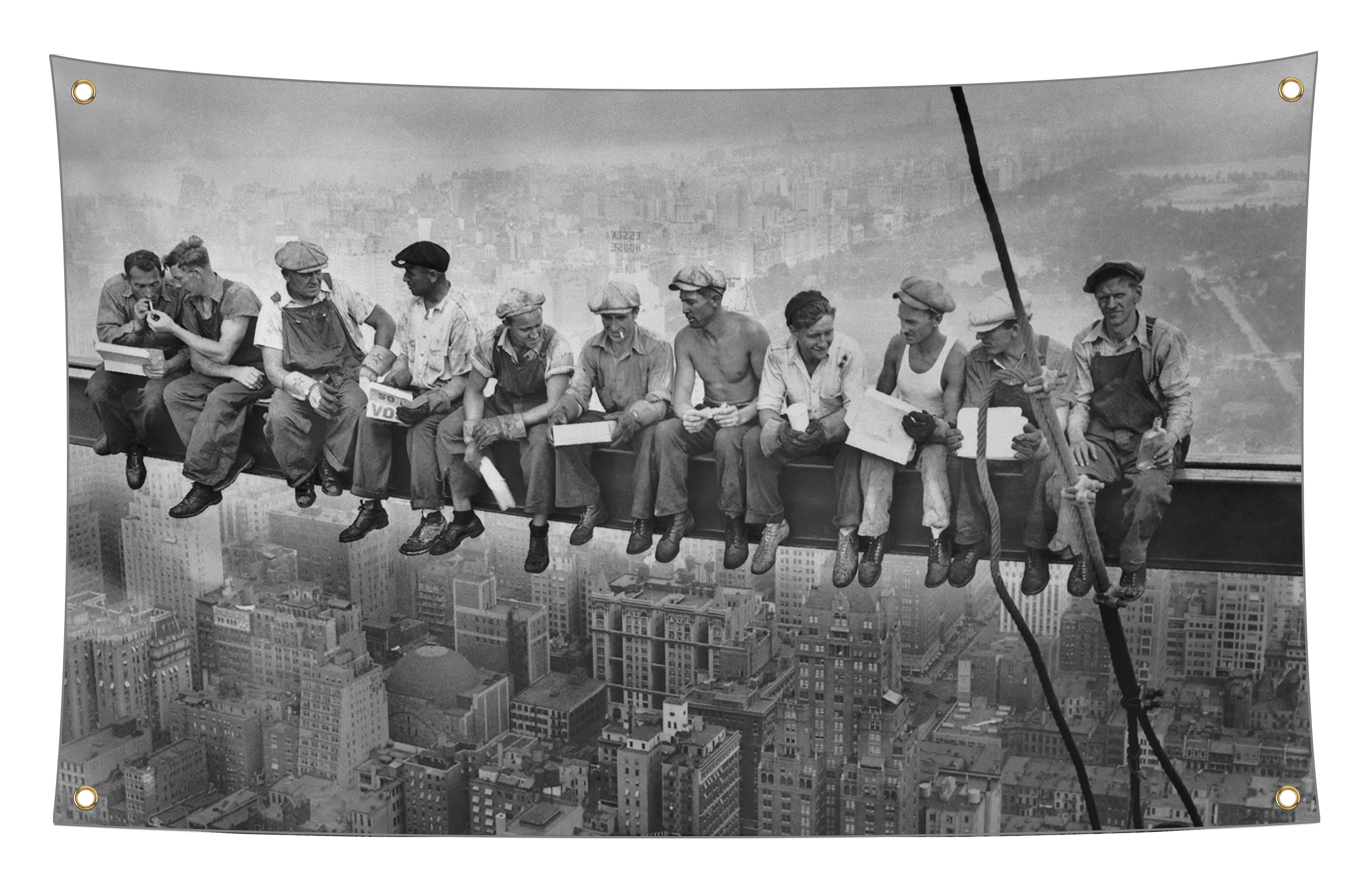 Lunch Atop a Skyscraper Flag